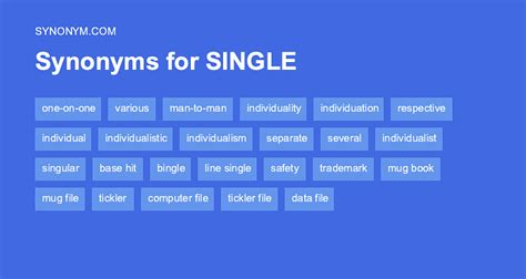 singla synonym|SINGLE Synonyms: 178 Similar and Opposite Words